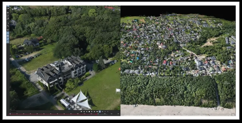 Model 3D całej Jastrzębiej Góry z lotu drona